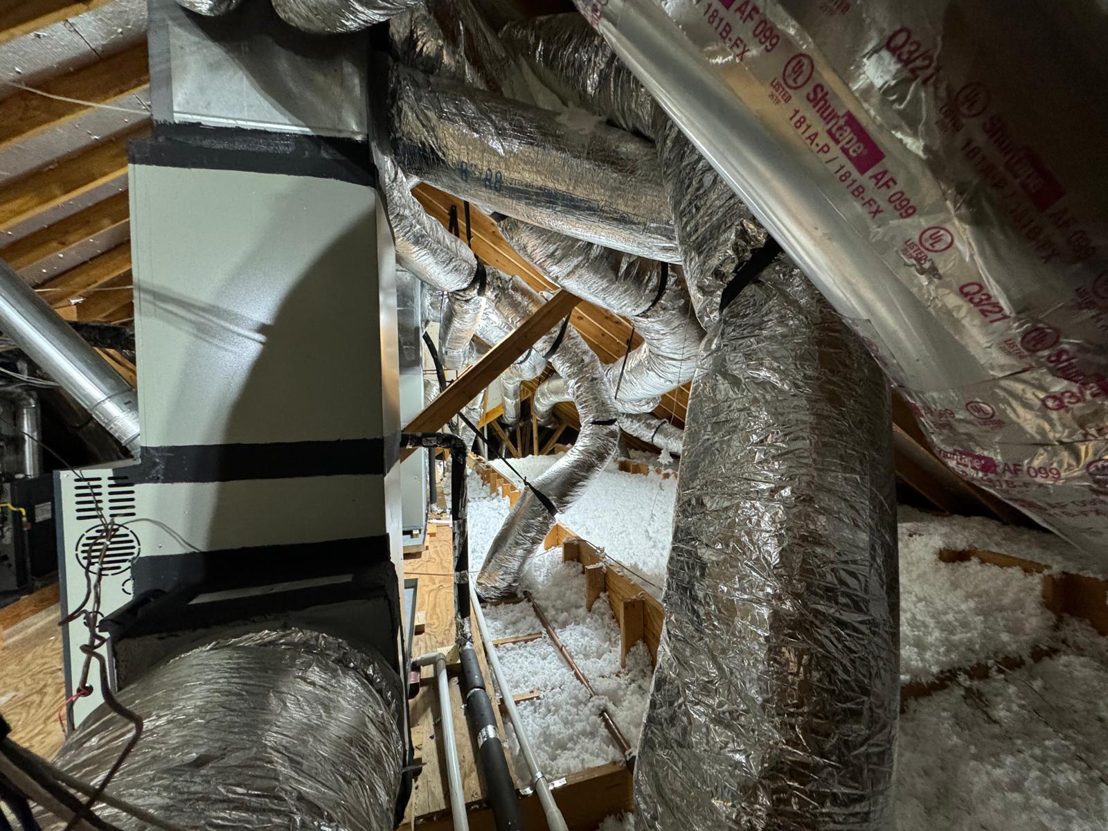 Attic Units - hvac ductwork attic installation